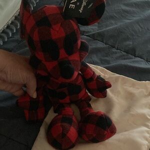 Disney x AE Red and Black Plaid Fabric